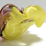 Grand cendrier/vide-poche en verre de Murano polychrome, attribué à Toso, Italie