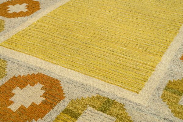 Tapis scandinave Du milieu Du Siècle Par Birgitta Södergren. 193 Cm X 118 Cm