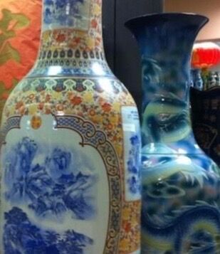 Lot of two vases "chinese" 145 cm