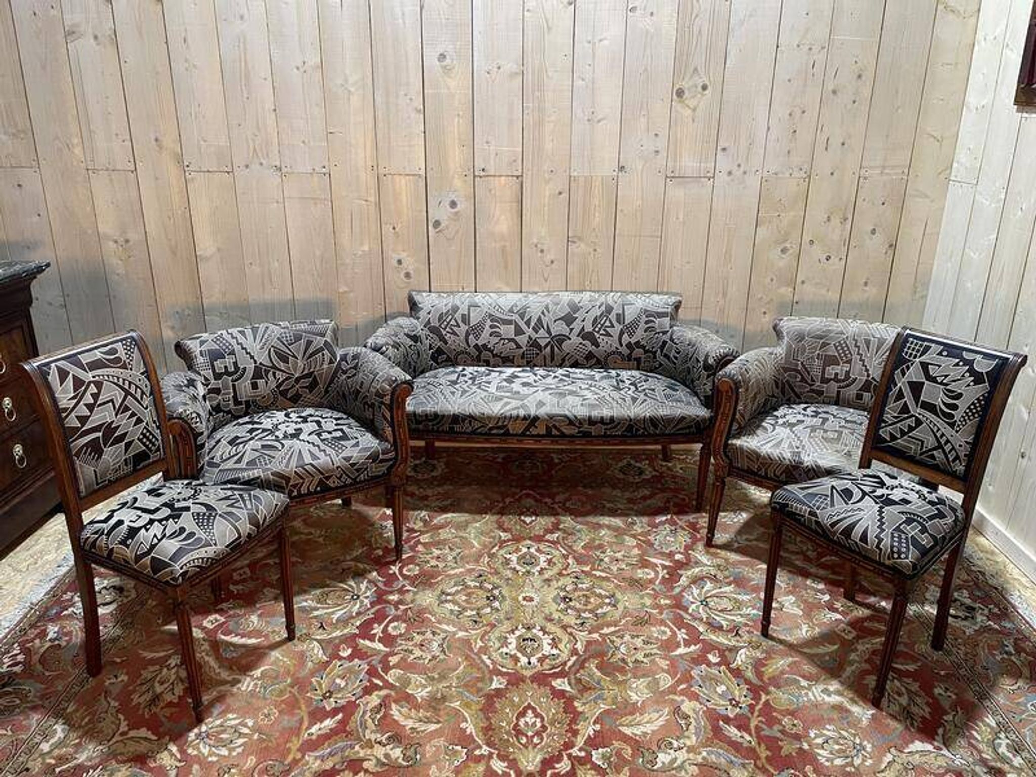 Salon Art Déco style Louis XVI Canapé - Fauteuils - Chaises