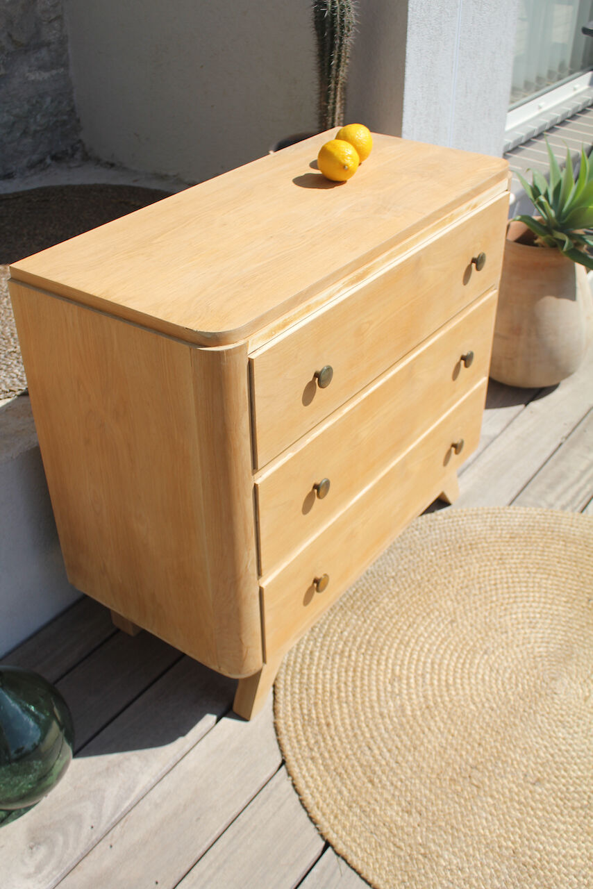 Commode vintage pieds compas