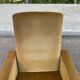 Mid-Century mustard velvet armchair from the 60s with black metal legs.