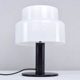 Codialpo Mid-Century Modern Black and White Lucite Seta Table Lamp, Spain, 1970