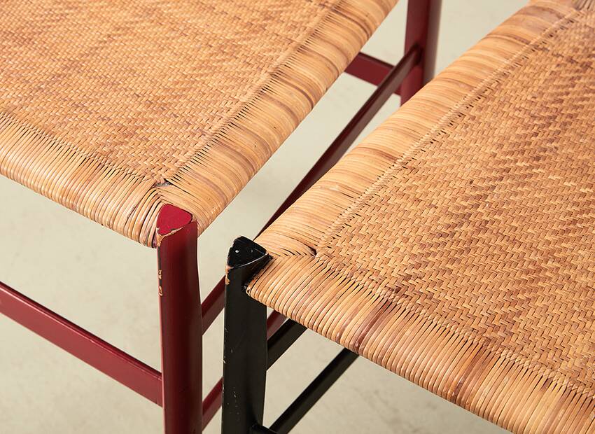 Gio Ponti Pair of Superleggera Chairs for Cassina Italy 1957