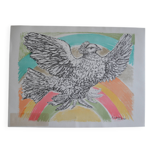 Picasso Lithographie - colombe