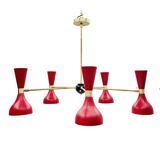 5 Arms Mid Century Sputnik Chandelier Diabolo Stilnovo Style, Modern Chandelier Ceiling Lamp Light