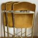 Vintage chaisor folding chair in gold yellow velvet