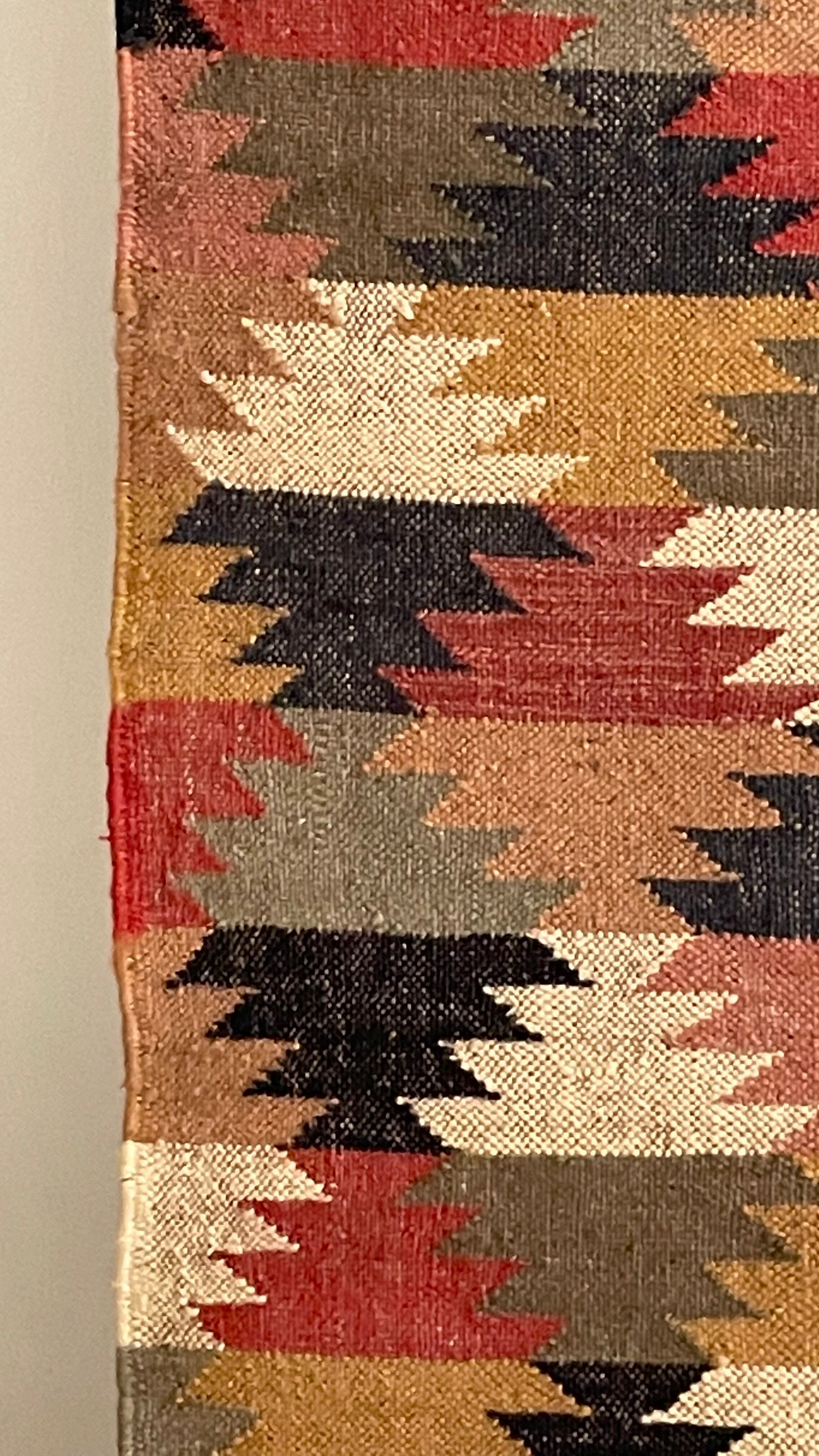 Hand woven jute and cotton floor runner 75x180 cm