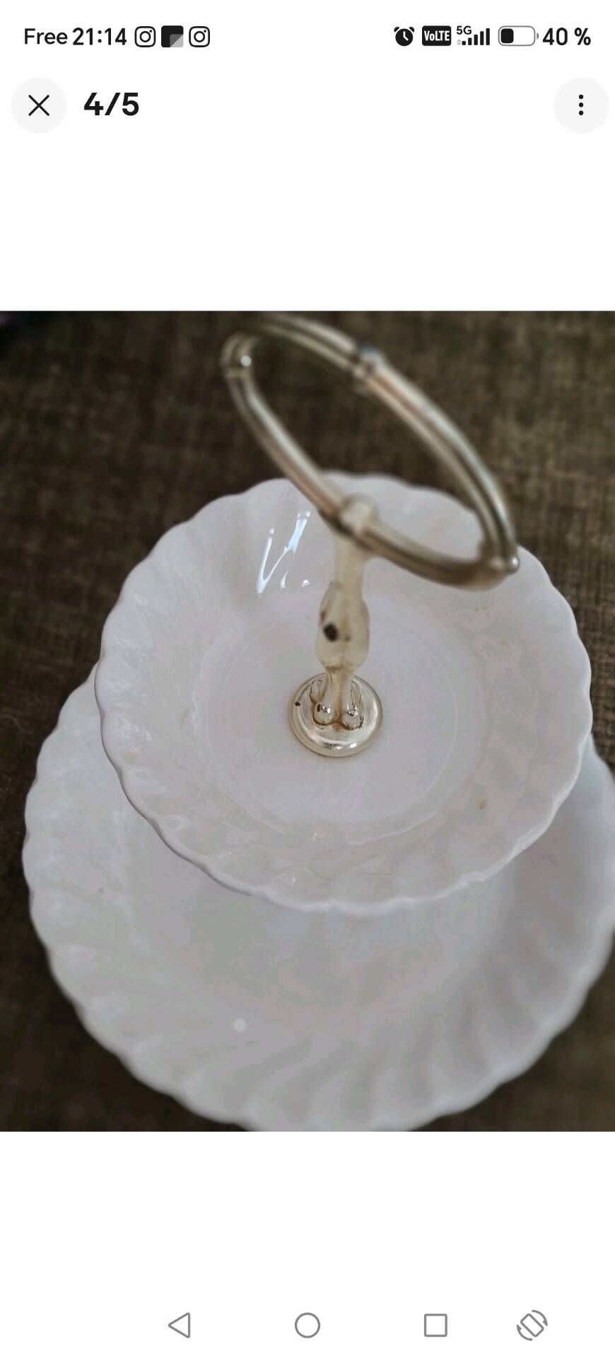 Old cake stand / 2-tier cake server - myott olde che