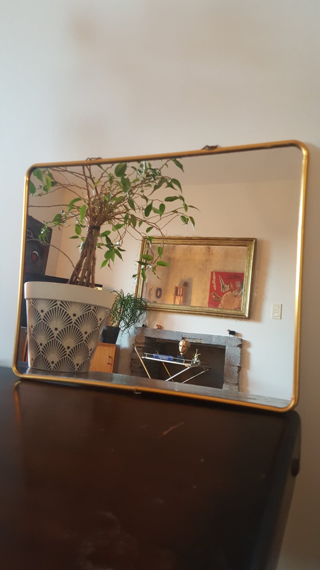 Vintage barber mirror 30x23cm