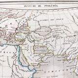 Ancient map of the geographical systems of Strabo's Ptolemy and Eratosthenes - 1836