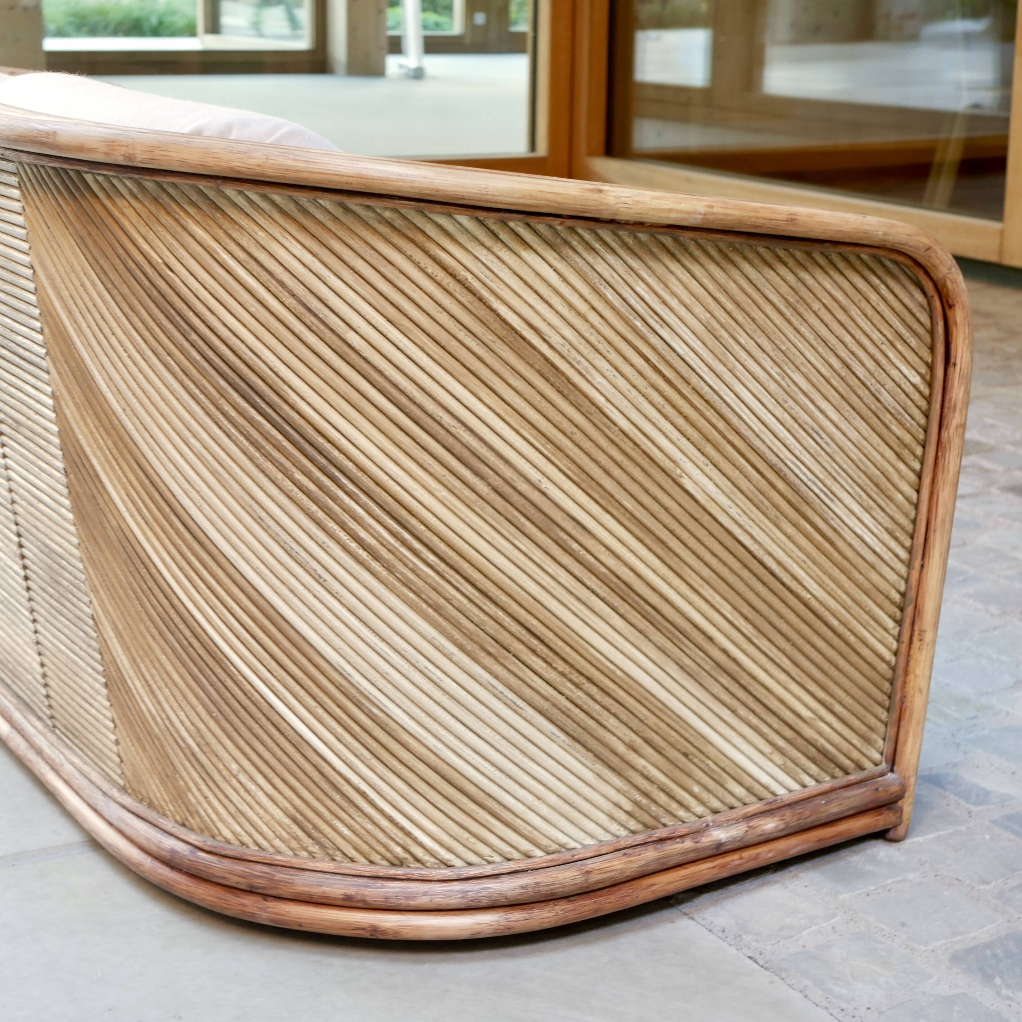 Maugrion rattan sofa for Roche Bobois, 1980s