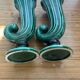 Pair of Art Deco vases circa 1920 - green glazed ceramic