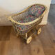 Cradle for vintage rattan doll