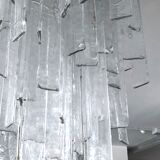 Mazzega, xl vintage clear murano glass elements chandelier from 70s