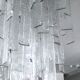 Mazzega, xl vintage clear murano glass elements chandelier from 70s