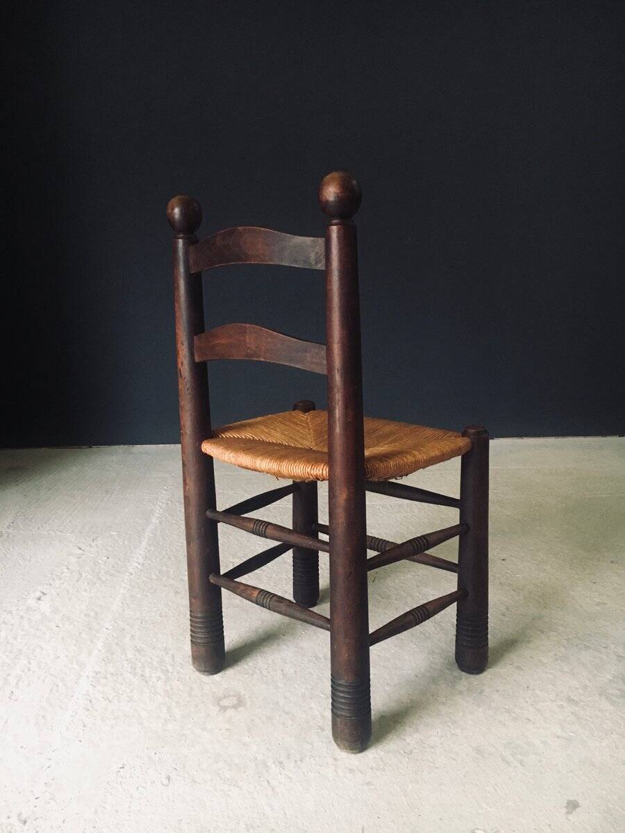 French Provincial Dining Chairs by Charles Dudouyt, France, 1940s, Set of 6