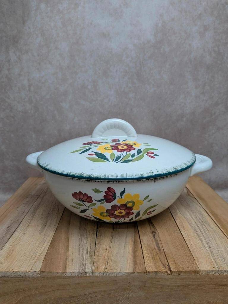 Antique soup tureen KG Lunéville Eaubonne hand-painted