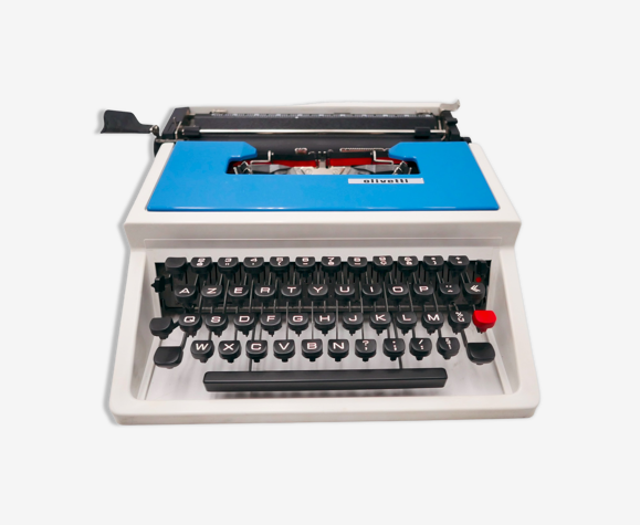 Machine à écrire Olivetti Lettera 31 idem underwood 315 bleue révisée ruban neuf