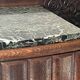 Art Deco oak sideboard with green marble top – 1930s
