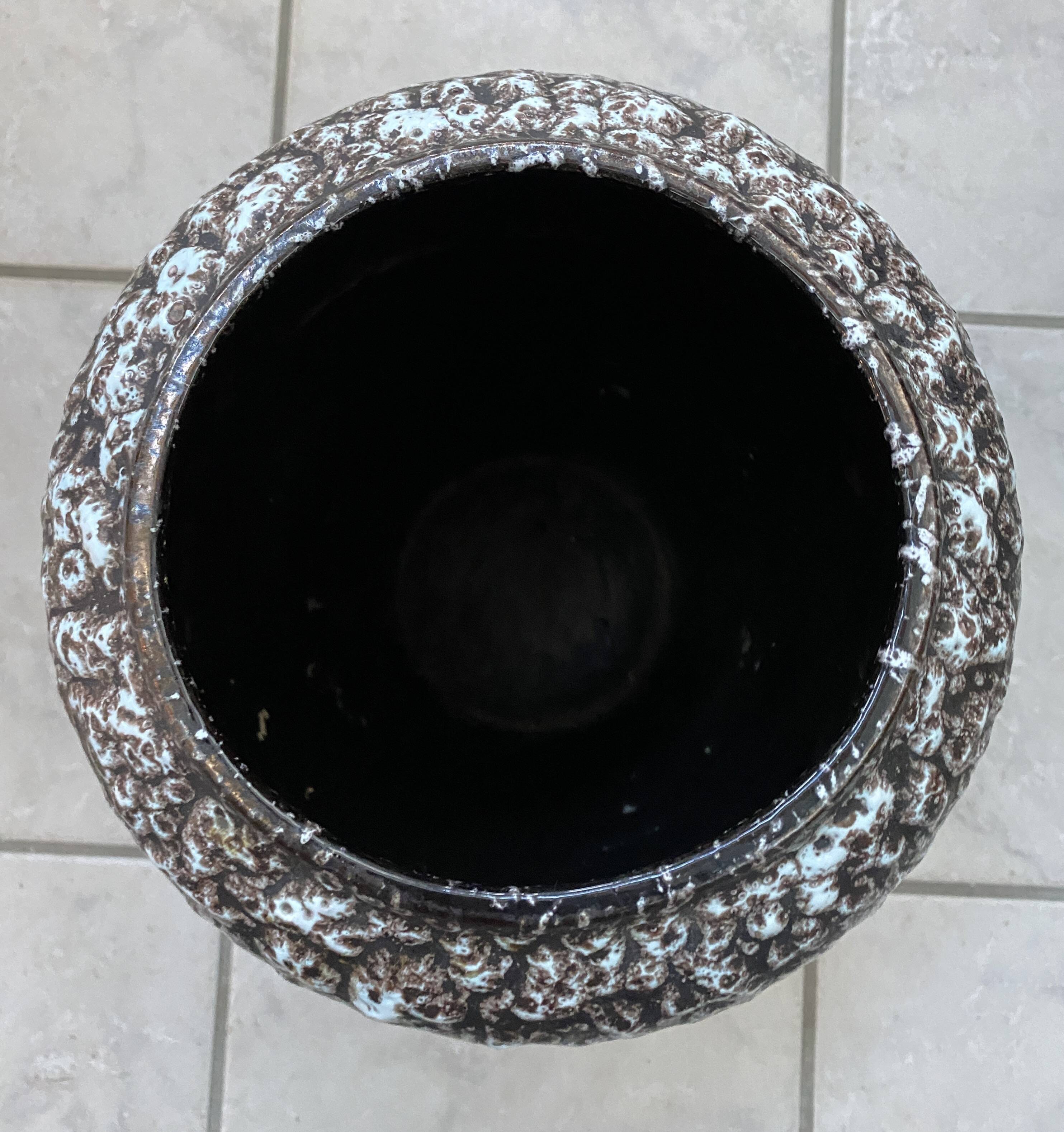 large Ceramic Black and White vase by Scheurich Germany model 546-40