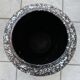 large Ceramic Black and White vase by Scheurich Germany model 546-40