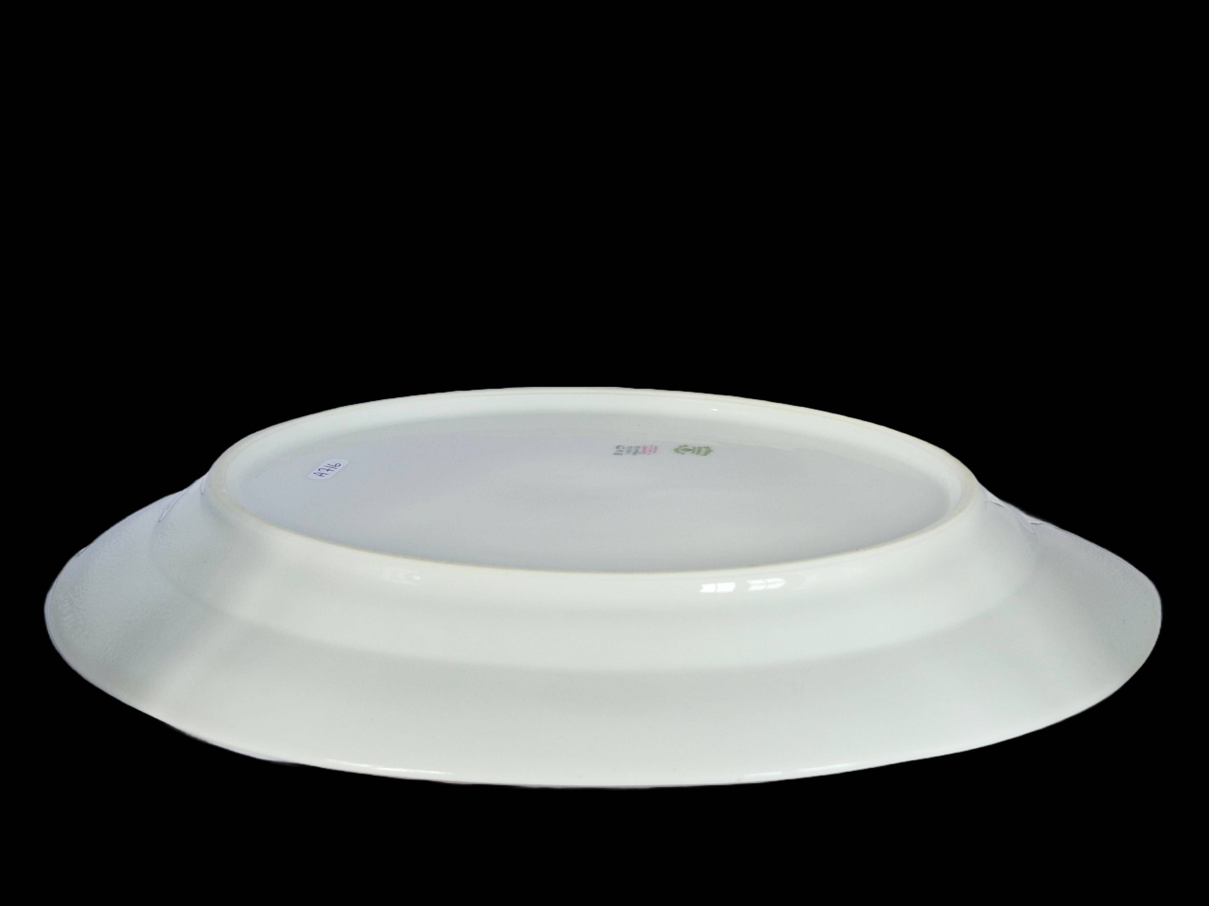 Large oval dish in Limoges porcelain by Bernardaud & Cie – Art Deco