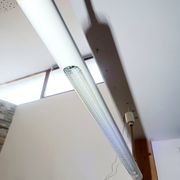 Massive suspended industrial lamp 1980s
