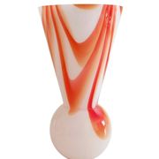 Carlo Moretti Murano Glass Vase, Marbled Decor, Italy, 1960s