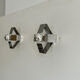 Pair of wall lamps in chromed metal France 1970