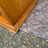 Large English display cabinet in solid wood, 20th century, 155cm