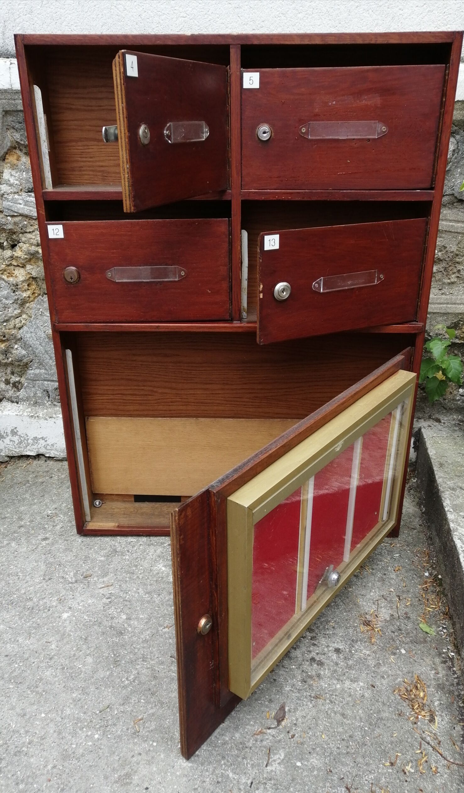 Wooden mailboxes in the 70s