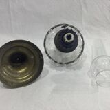 Crystal and bronze oil lamp