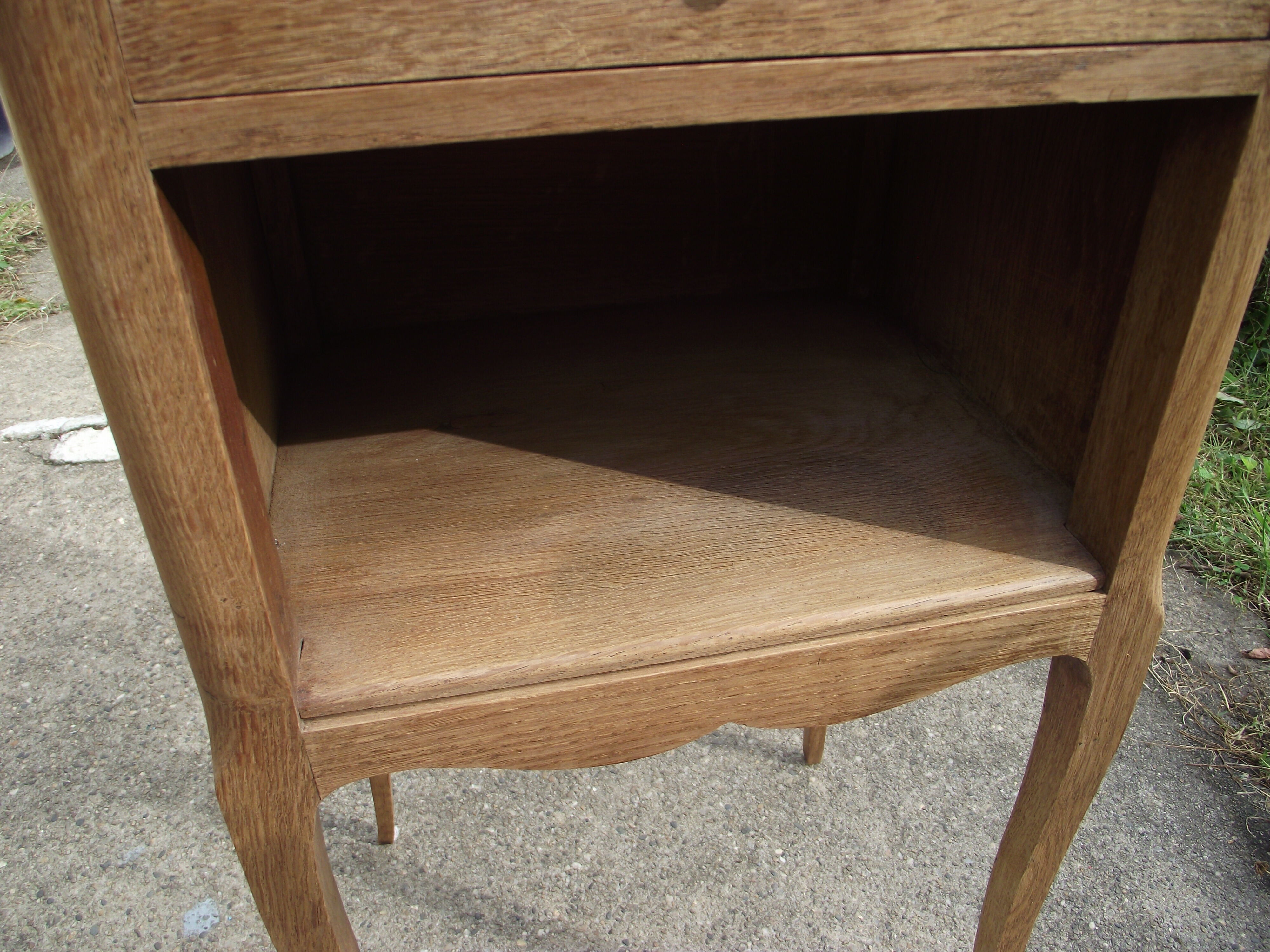 Pair of bedside style Louis XV solid oak