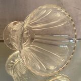 Vase on pedestal in cut crystal mid-twentieth century