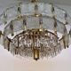 Pair of two XXL large brass and glass chandeliers by Kamenicky Senov/Preciosa, 1970s