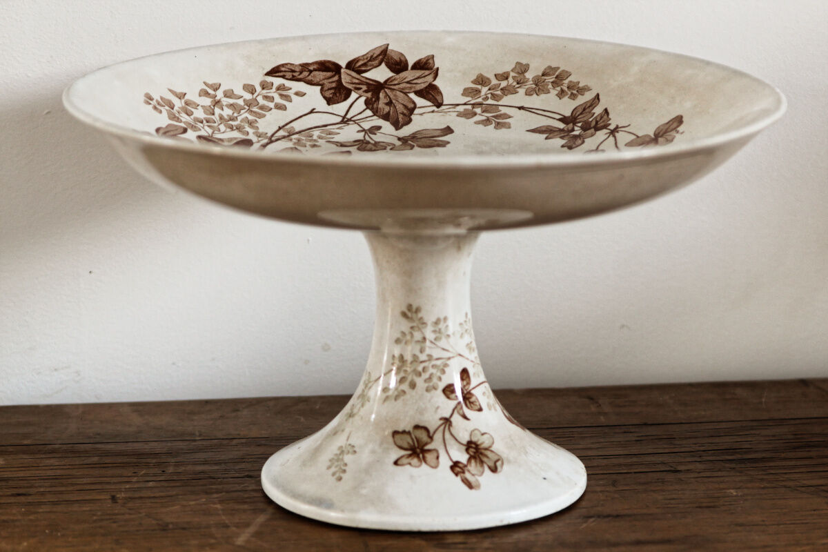 Longwy earthenware compotier