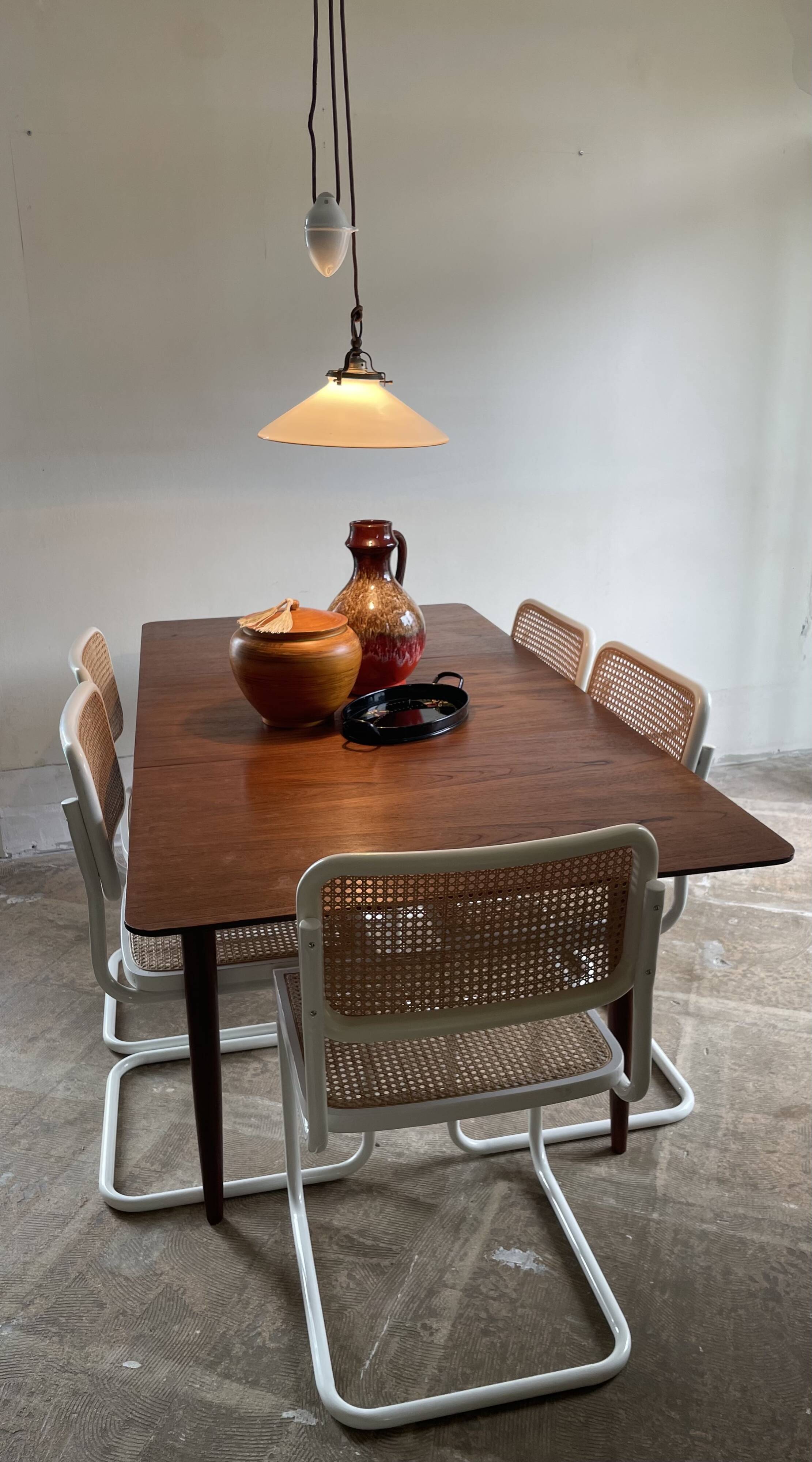 Art Deco porcelain and glass pendant light
