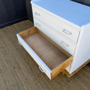 Compass leg chest of drawers