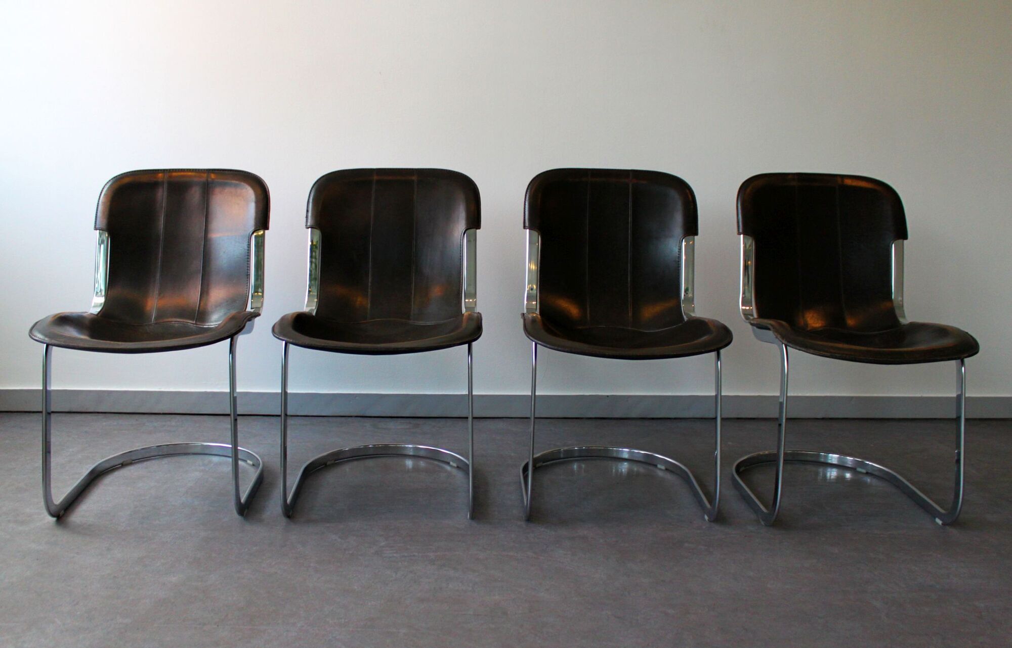 Set of 4 chairs C2 for Cidue, Italy, 1970.