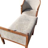 Complete living room set with chaise longue and 3 armchairs: Directoire or Empire style