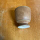 Set of 5 Vintage Beige Stoneware Egg Cups