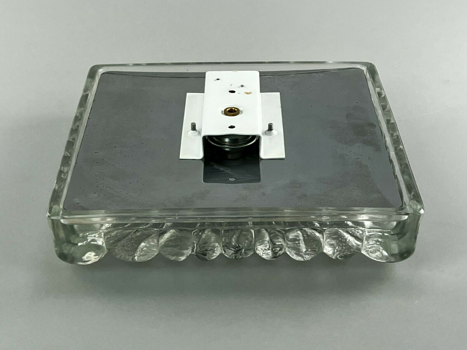 60s 70s lamp light wall lamp Hustadt Leuchten ice glass space age design 60s