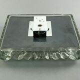 60s 70s lamp light wall lamp Hustadt Leuchten ice glass space age design 60s