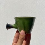 Coffee service signed Poterie de Marnaz including cups and pitcher in glazed terracotta