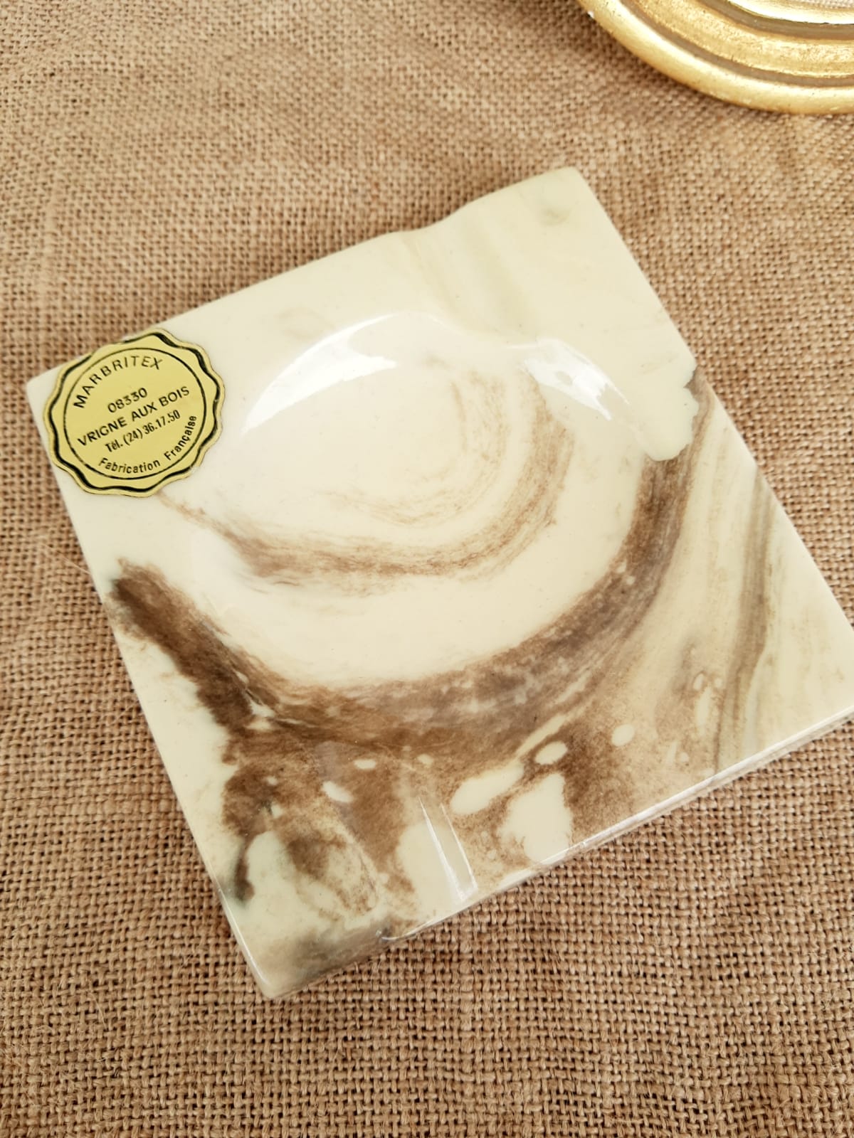 Old vintage Marbritex France marble ashtray