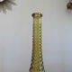 Bottle, carafe, Empoli, Italy, yellow bubbled glass, 60s 70s
