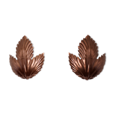 Metallic pink leaf wall lamps