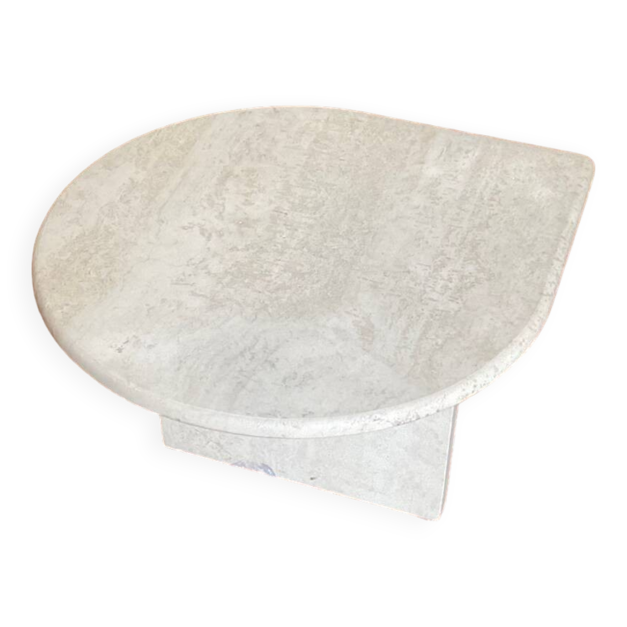 Small vintage Ligne Roset travertine coffee table from the 70s