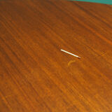 Table demi-ronde en teck, design danois, années 1970, fabricant: Bent Krogh